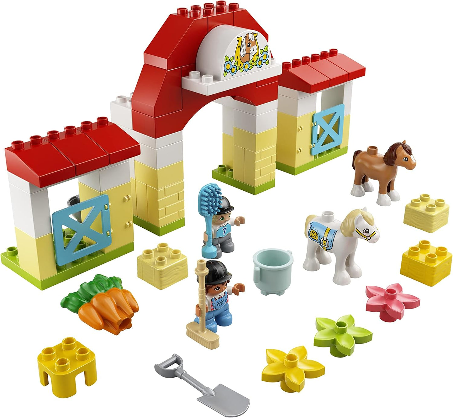 LEGO Duplo 10951 Horse Stable and Pony Care, Toddler Toy from 2 Years, Farm Play Set with Horse and Rider Figures