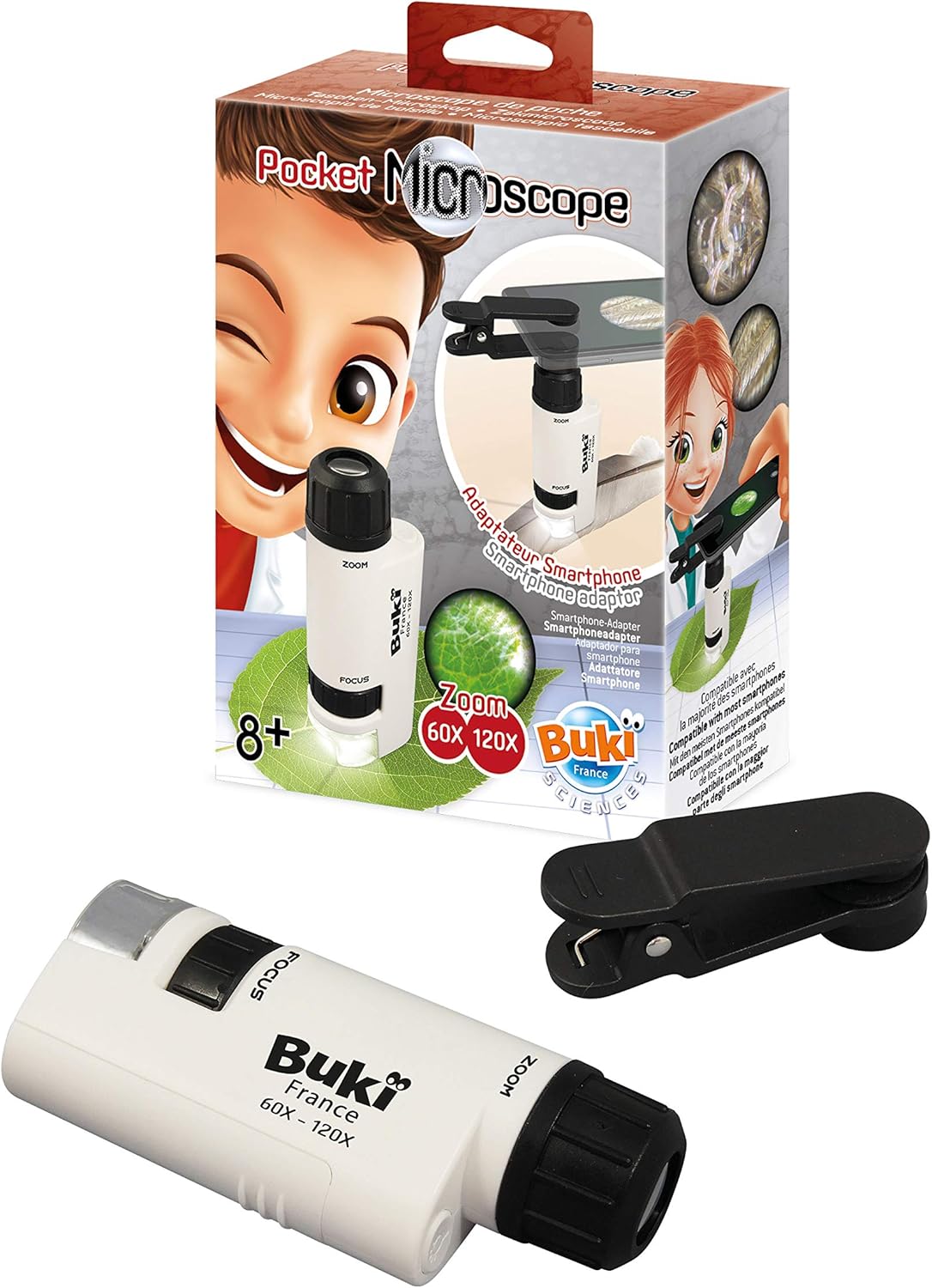 Buki France MR200 Pocket Microscope White / Black