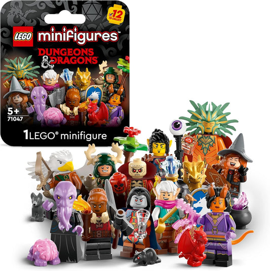 Lego Mini Figures Dungeons & Dragons 6 Pack 1 of 12 Randomly Selected Collectable Figures, Lowring Wizard and Gith Warlock Set for Children, Gift for Boys and Girls from 5 Years 71047