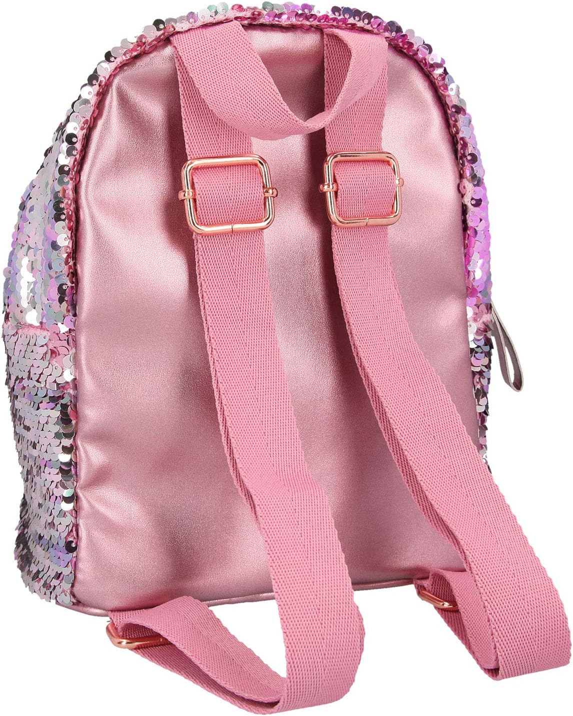 Depesche TOPModel 10476 Backpack with String Sequins, Rose, Multi-Coloured, multicoloured