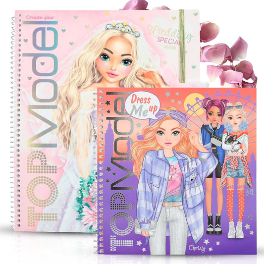 TOPModel Dress Me Up Sticker Book + Create Your TOPModel Wedding Special Colouring Book - Creative Fun for Stylish Designs and Dreamlike Weddings!