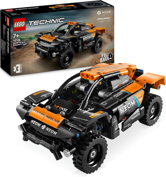 LEGO Technic NEOM McLaren Extreme E Race Car Set, Toy Car with Pull-Back Motor for Children, Buildable Wind-Up Car, Technology Gift for Boys and Girls Aged 7+ 42166