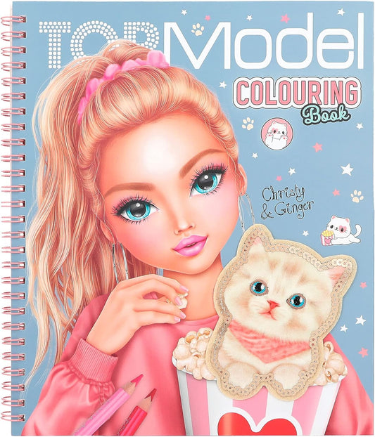 Depesche TOPModel Cutie Star 12434 Colouring Book Set with 40 Pages for Designing Fashion Outfits and a Sticker Sheet