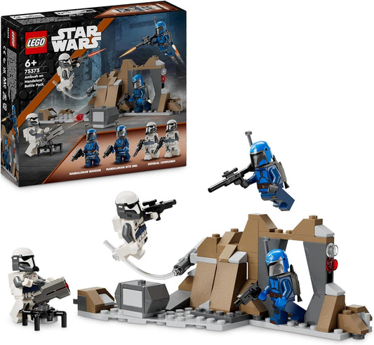 LEGO Star Wars: The Mandalorian Ambush on Mandalore Battle Pack, Adventure Building Toy for Kids, Collectable Action Playset, Gift Idea for Boys and Girls 75373