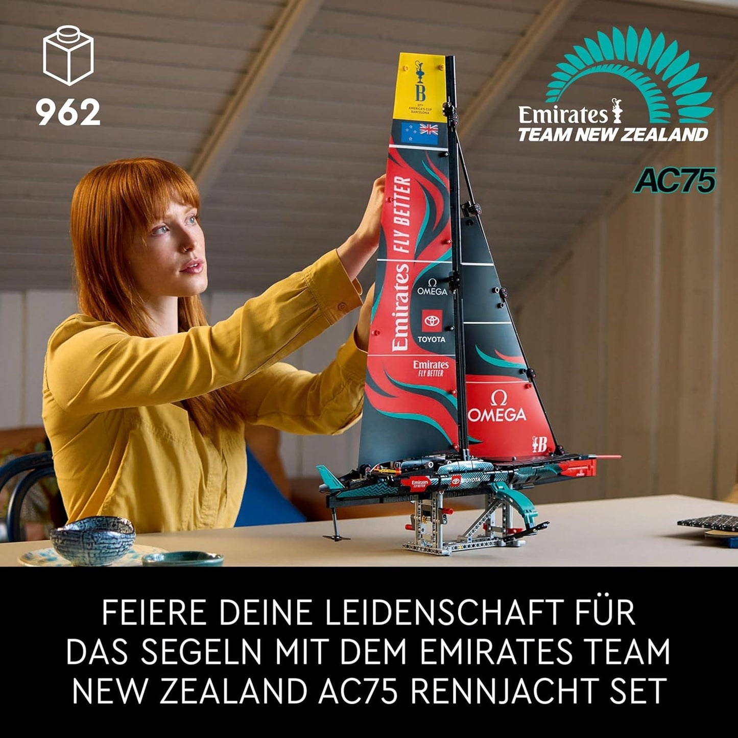 LEGO Technic Emirates Team New Zealand AC75 Rennjacht, Bauset mit Segelboot für Erwachsene, Geschenk für Männer und Frauen, kreative und entspannende Aktivität 42174