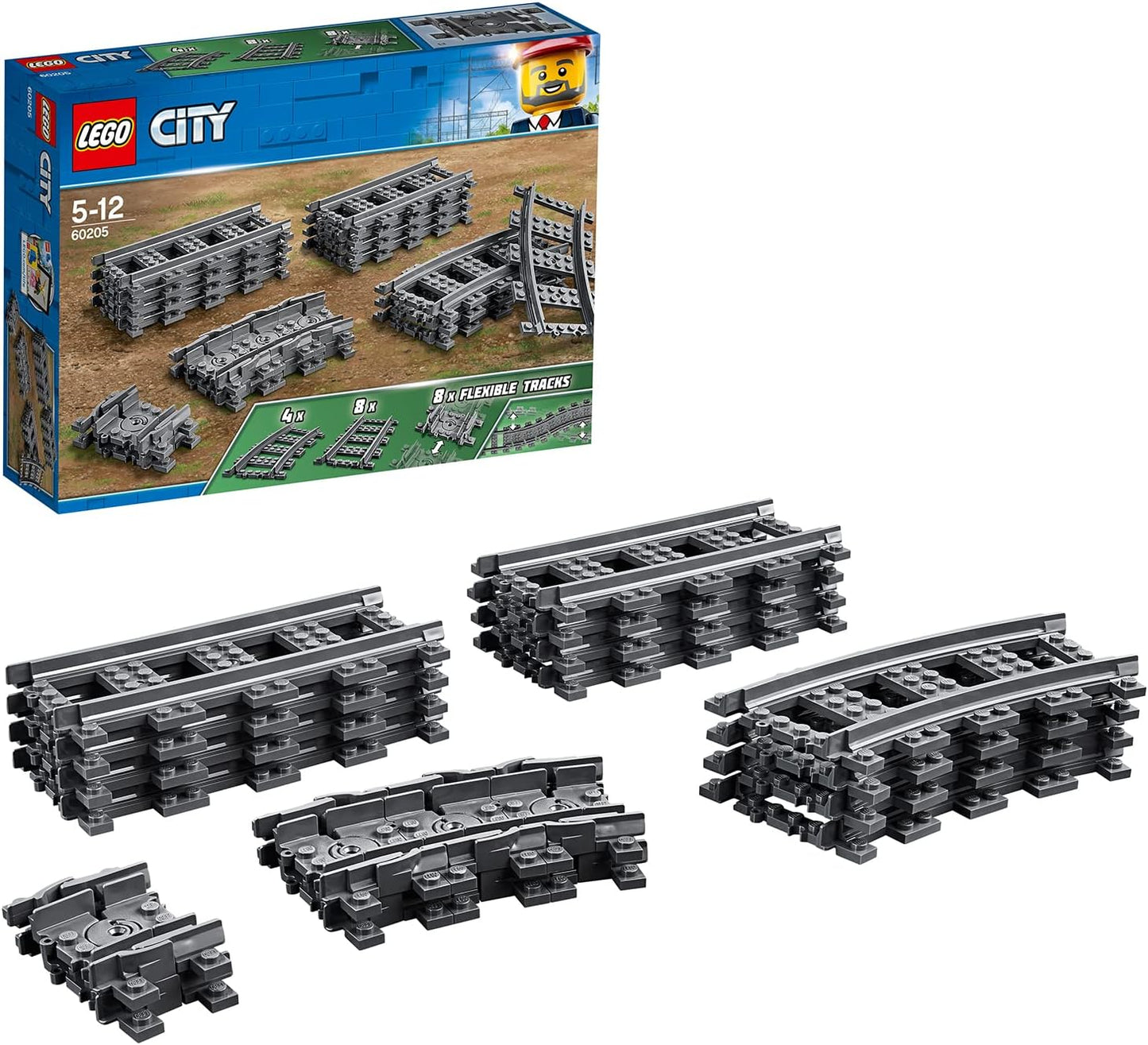 LEGO City Train Tracks 60205, Children's Toy