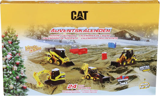 Carrera - 37085970 - Carrera RC Advent Calendar, Original CAT Licence, Metal Diecast Vehicles, Motion Sand, Accessories for Playing and Other Surprises, Anticipation for Construction Site Fans