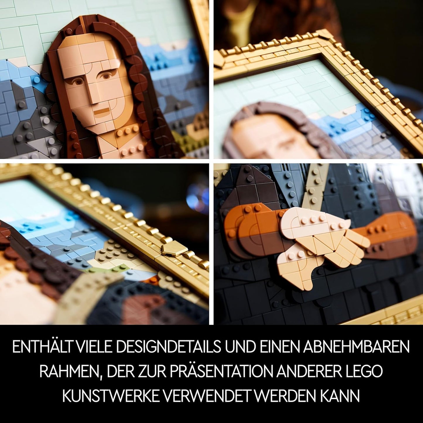 LEGO Art Mona Lisa Set for Adults, Painting by Leonardo da Vinci Hanging Creative Activity for Men and Women, Gift for Art Lovers, Italian Renaissance Art 31213