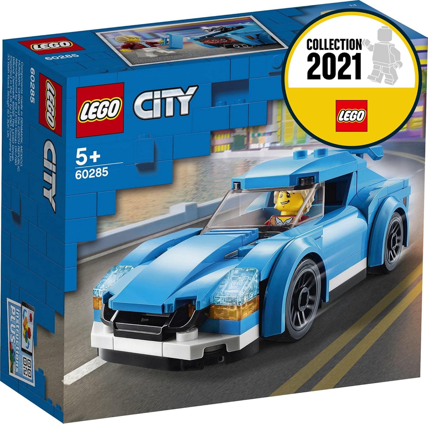 Lego 60285 City Sports Car Toy with Removable Roof, Racing Car Construction Kit