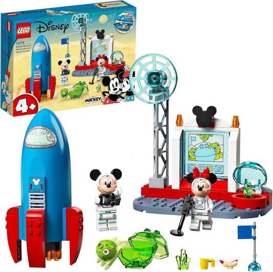 LEGO 10774 Mickey and Minnie's Space Rocket Building Toy for Children from 4 Years, Rocket Toy