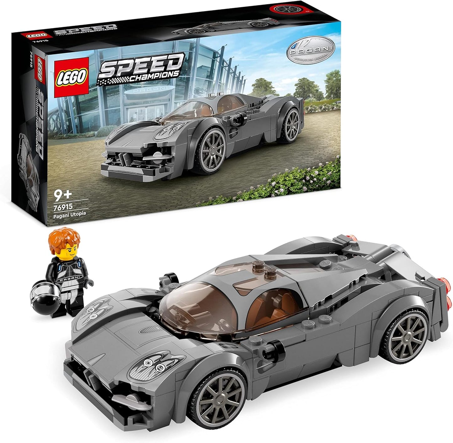 LEGO Speed Champions Pagani Utopia Racing Car and Toy Model Kit of an Italian Hypercar, Car Collector's Vehicle from the Set 2023 76915