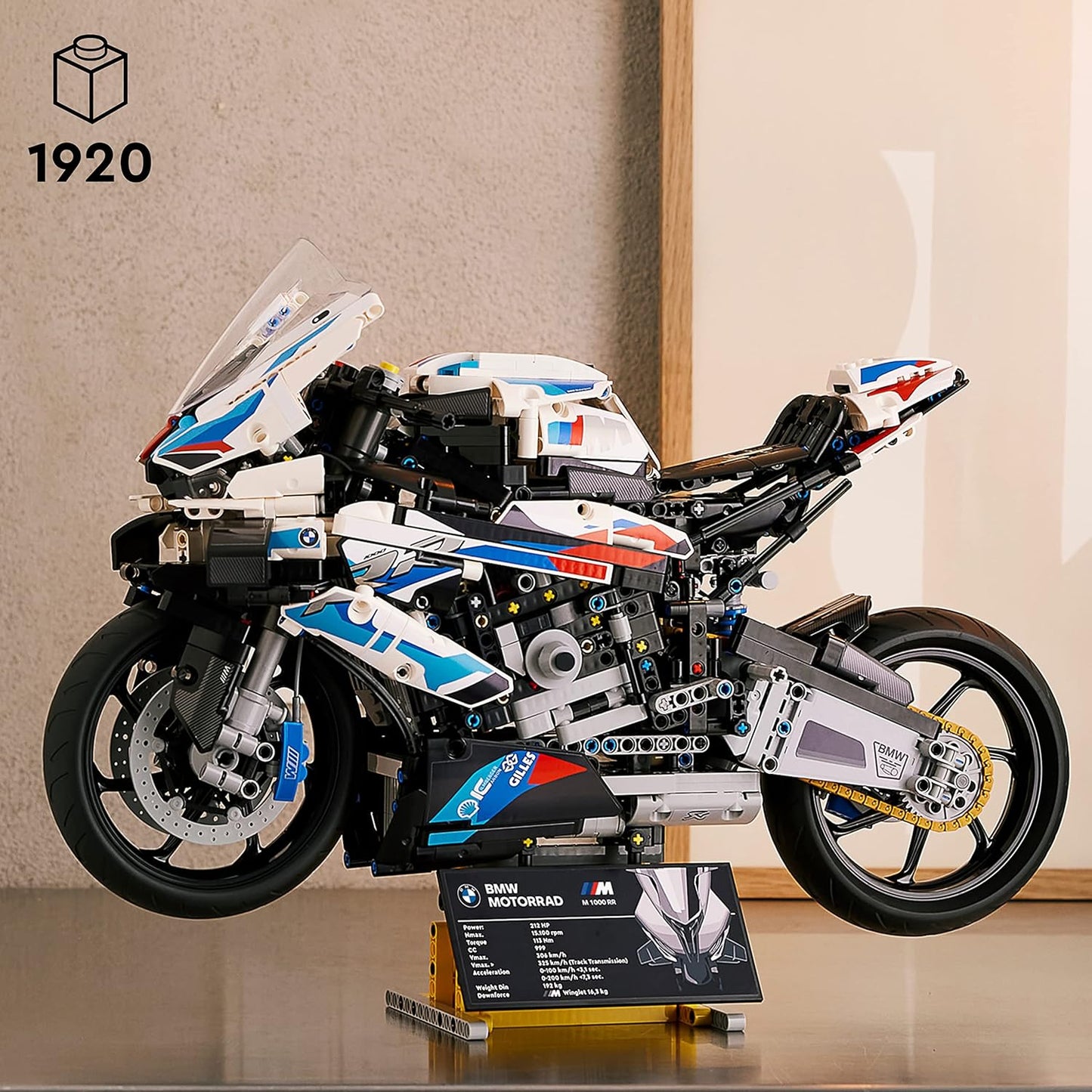 LEGO Technic BMW M 1000 RR Motorcycle Model, Model Kit for Adults, Gift for Crafts for Men and Women, Home or Office Decoration 42130