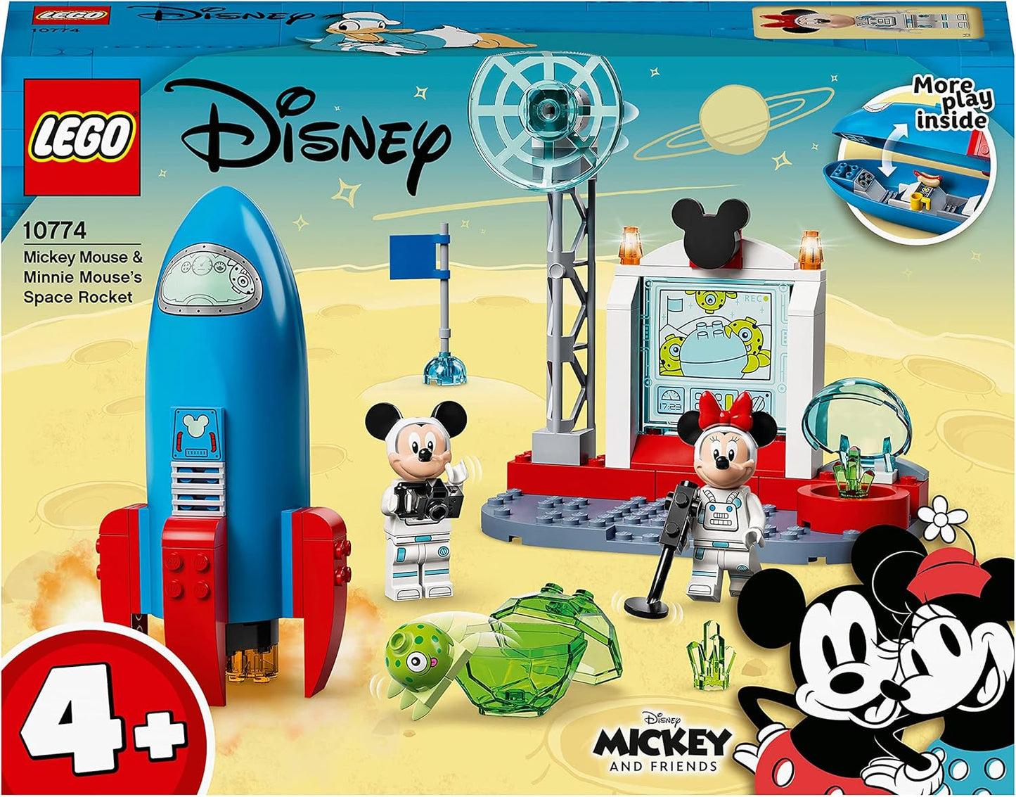 LEGO 10774 Mickey and Minnie's Space Rocket Building Toy for Children from 4 Years, Rocket Toy