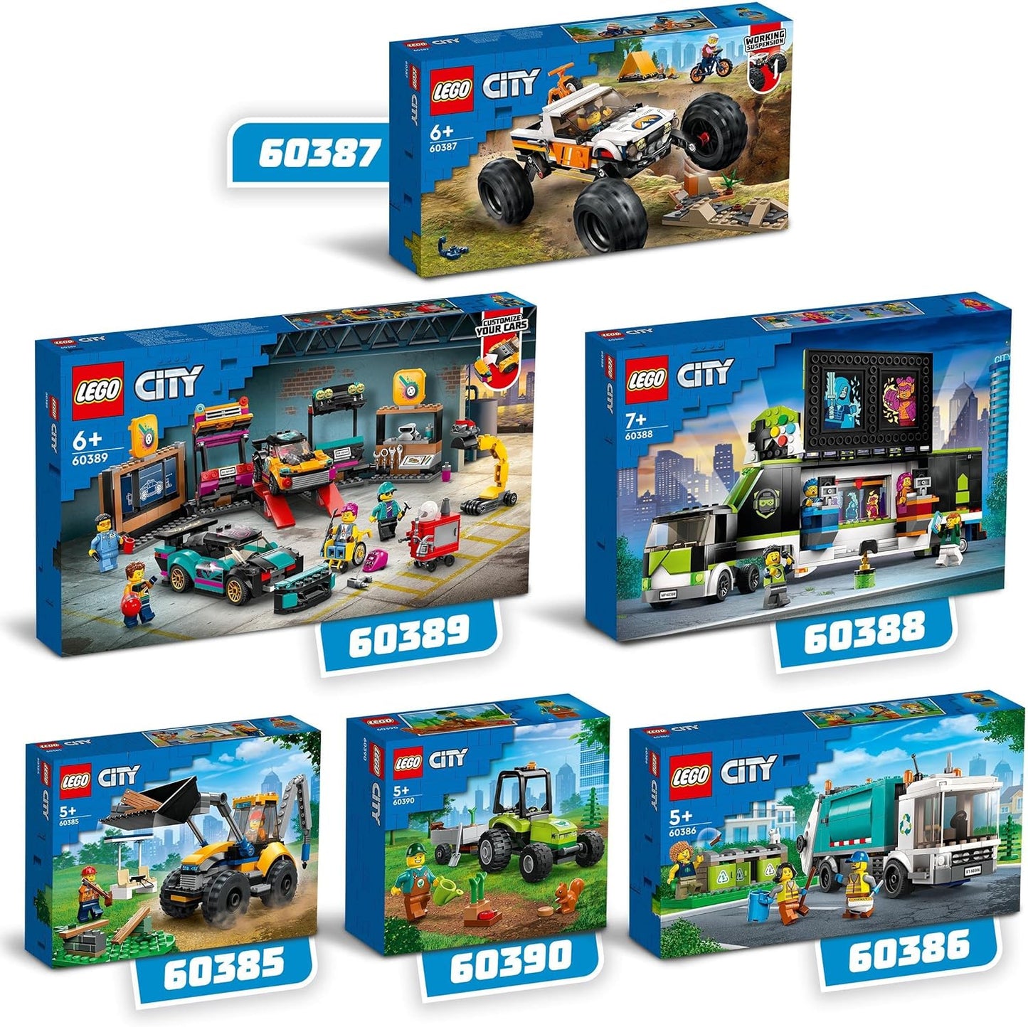 LEGO 60390 City Small Tractor, Toy Tractor with Trailer, Vehicle for Farm Set with Gardener Mini Figure & Animal Figure, Construction Toy from 5 Years