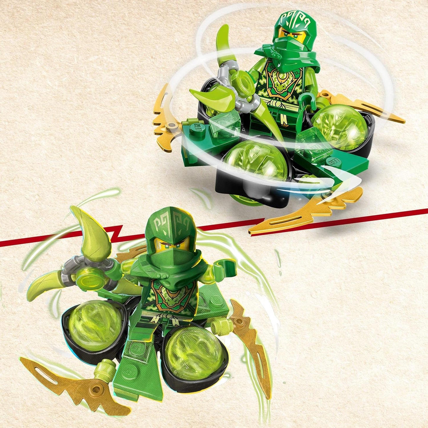 LEGO 71779 Ninjago Lloyds Dragon Power Spinjitzu Spin Toy, Spinner with Art Pieces, Lloyd Collectable Mini Figure, Small Gift for Children from 6 Years