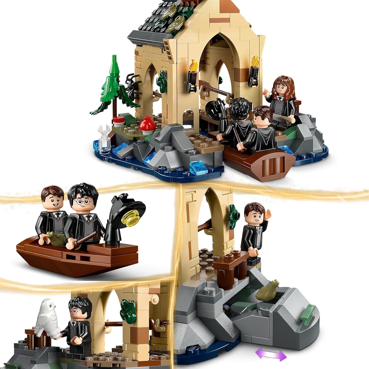 LEGO Harry Potter Hogwarts Castle Boathouse Toy Model for Children, Includes 2 Buildable Boats and 5 Mini Figures, Gift for Girls, Boys and All Fans from 8 Years 76426