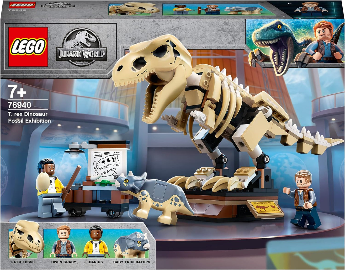 LEGO 76940 Jurassic World T. Rex Skeleton in the Fossil Exhibition