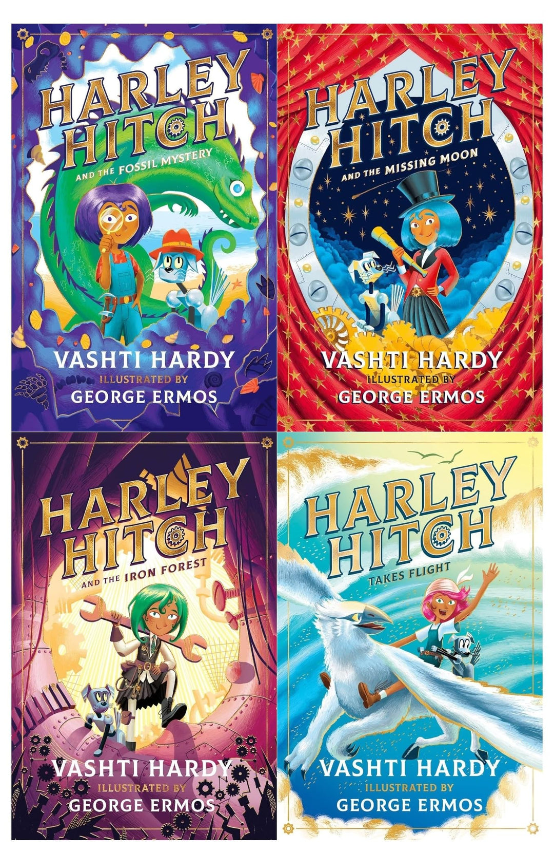 Harley Hitch 4-Book Set by Vashti Hardy | Fantasy Adventure Series for Kids Ages 7-9