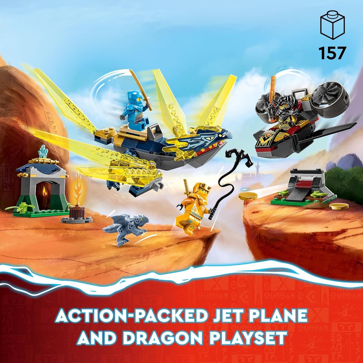 LEGO® - LEGO® Ninjago 71798 Duel Between Nya and Arins Baby Dragon Rare Set