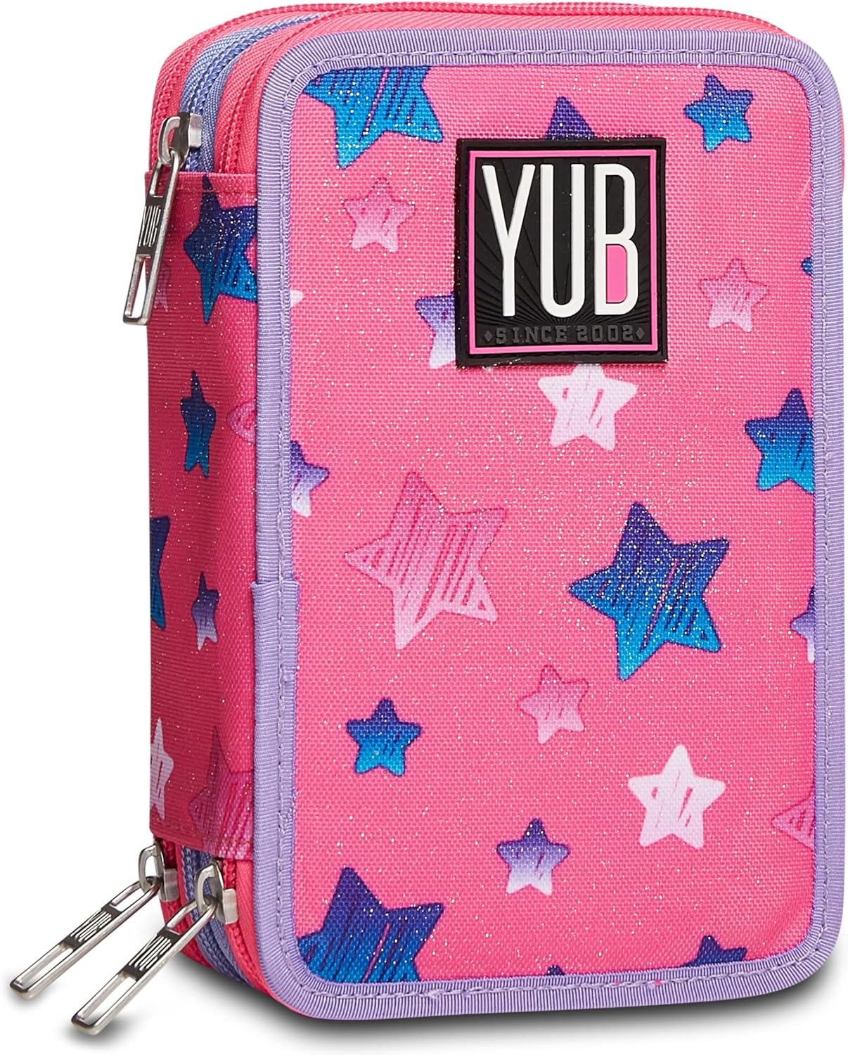 YUB Hayride 3 Zip Case with 3 Compartments, Light pink, Casual