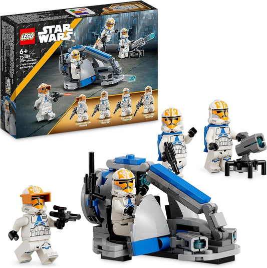 LEGO 75359 Star Wars Ahsokas Clone Trooper of the 332nd Company - Battle Pack, The Clone Wars Toy Set with Speeder Vehicle Including Shooters and Mini Figures, Small Gift Idea for Children from 6