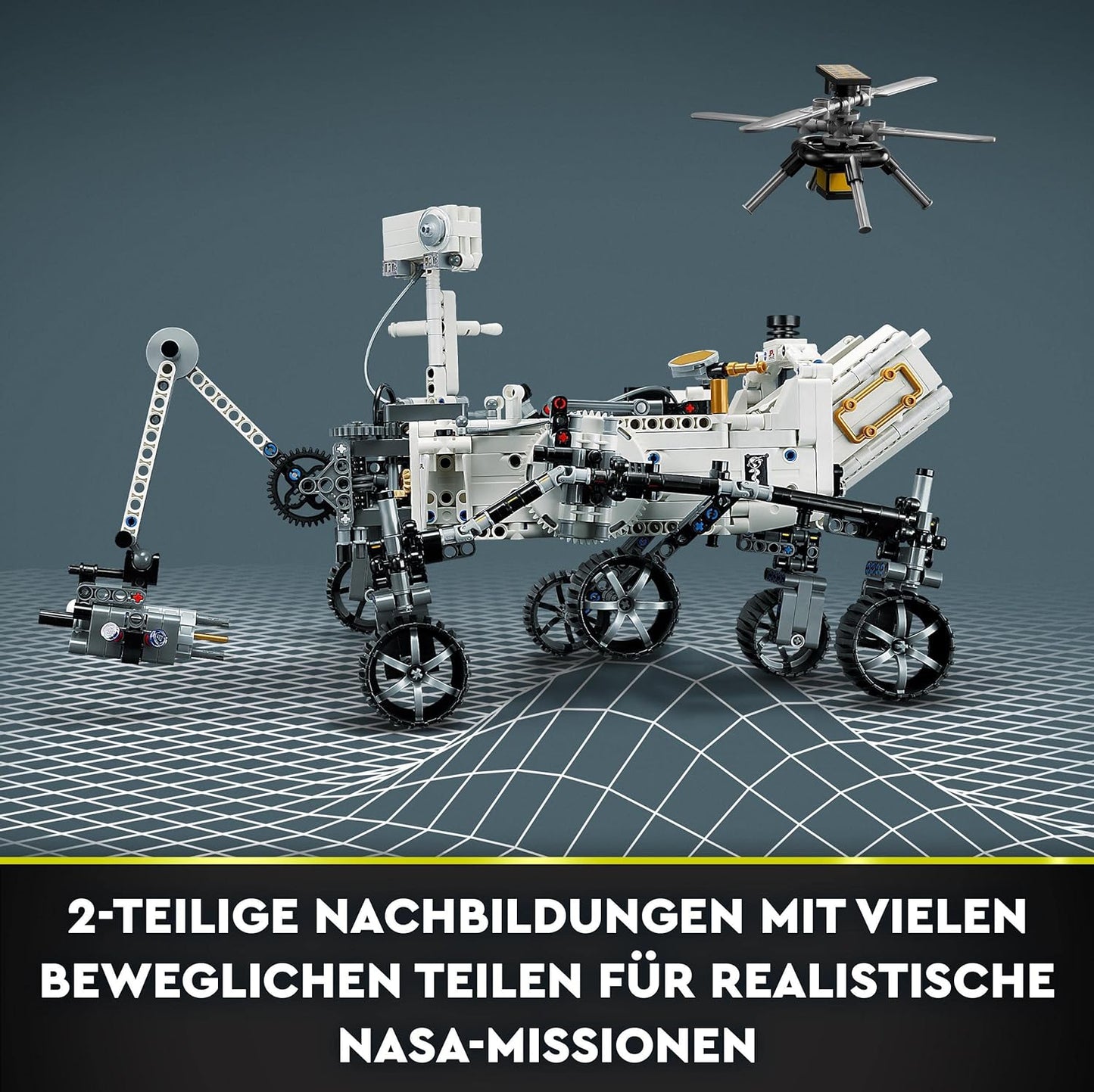 LEGO Technic NASA Mars-Rover Perserverance Weltraum Spielzeug Set mit AR-App, Wissenschafts-Spielzeug zum Bauen für Mädchen und Jungen ab 10 Jahren 42158