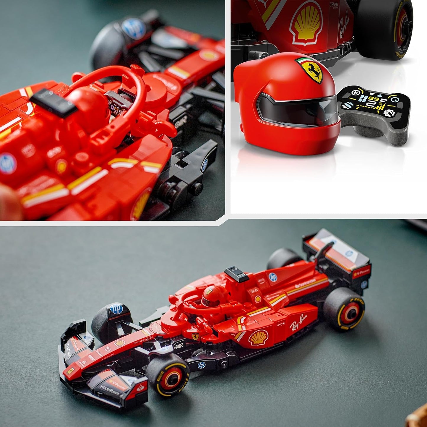 LEGO Speed Champions Ferrari SF-24 F1 Racing Car - Toy with Formula 1 Mini Figure to Collect - Construction Set for Children - Collectible - Gift for Boys & Girls from 10 Years or Adult Fans 77242