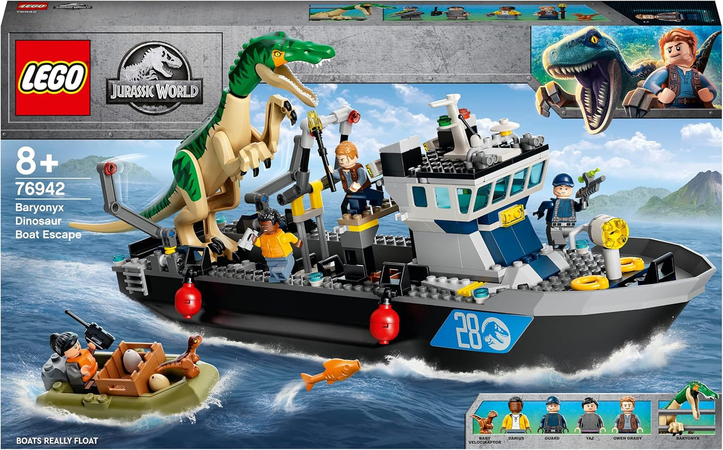 LEGO 76942 Jurassic World Escape of the Baryonyx