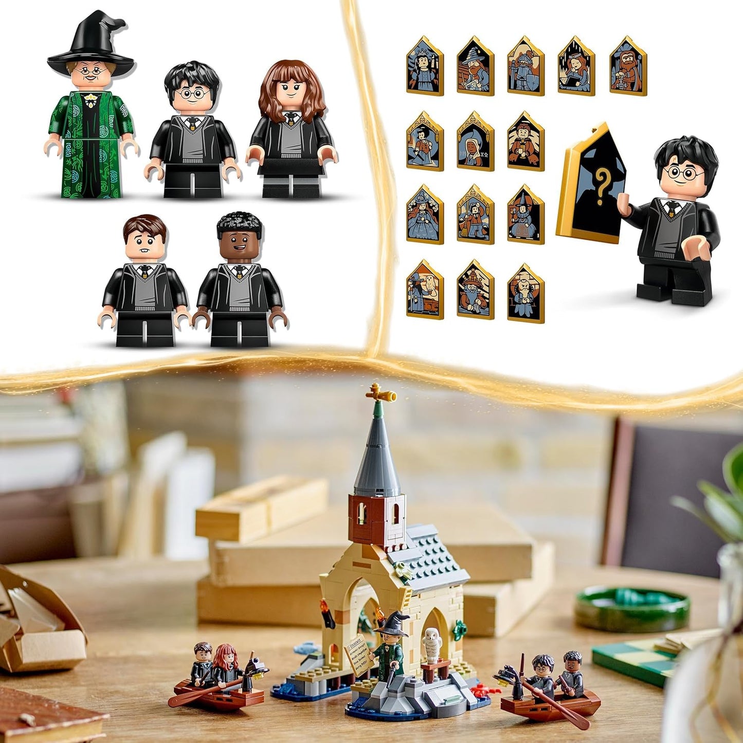 LEGO Harry Potter Hogwarts Castle Boathouse Toy Model for Children, Includes 2 Buildable Boats and 5 Mini Figures, Gift for Girls, Boys and All Fans from 8 Years 76426