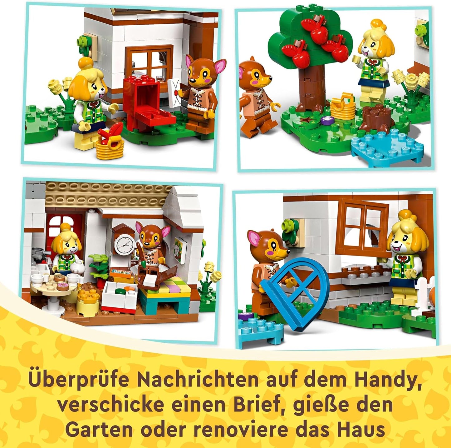 LEGO Animal Crossing Visit of Melinda, Creative Toy for Kids with 2 Mini Figures from the Video Game Series, Including Fatima, Merch, Gift for Girls and Boys from 6 Years 77049