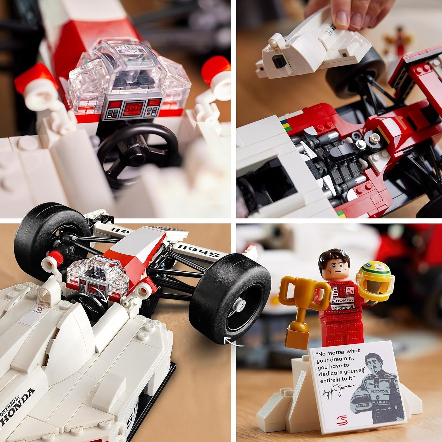 LEGO Icons McLaren MP4/4 & Ayrton Senna Model Car Set, F1 Racing Car Kit for Adults with Racer Mini Figure, Collectable, Birthday Gift Idea for Men, Women, Him & Her 10330