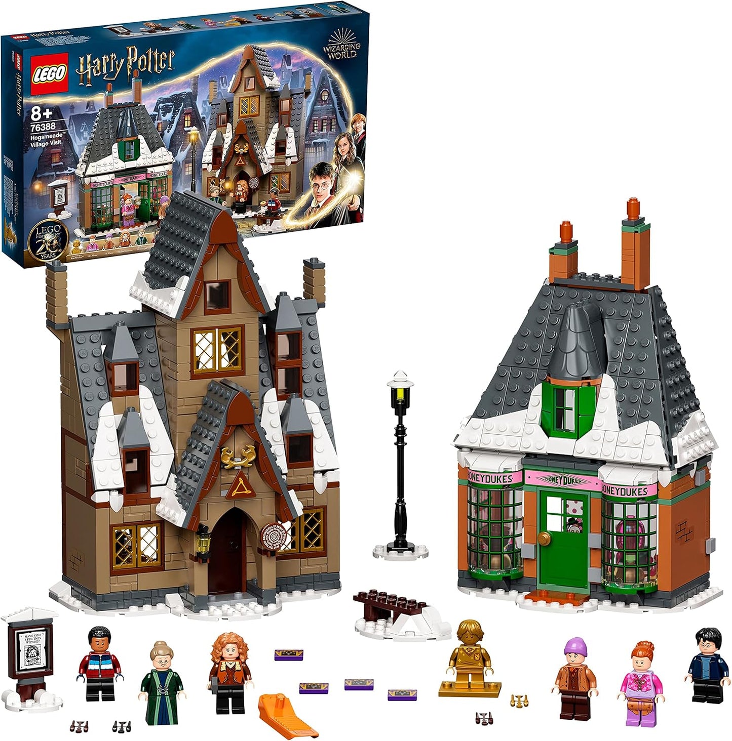 LEGO 76388 Harry Potter Hogsmeade Visit, Toy for Ages 8 and Above, Set for 20th Anniversary with a Golden Mini-Figure