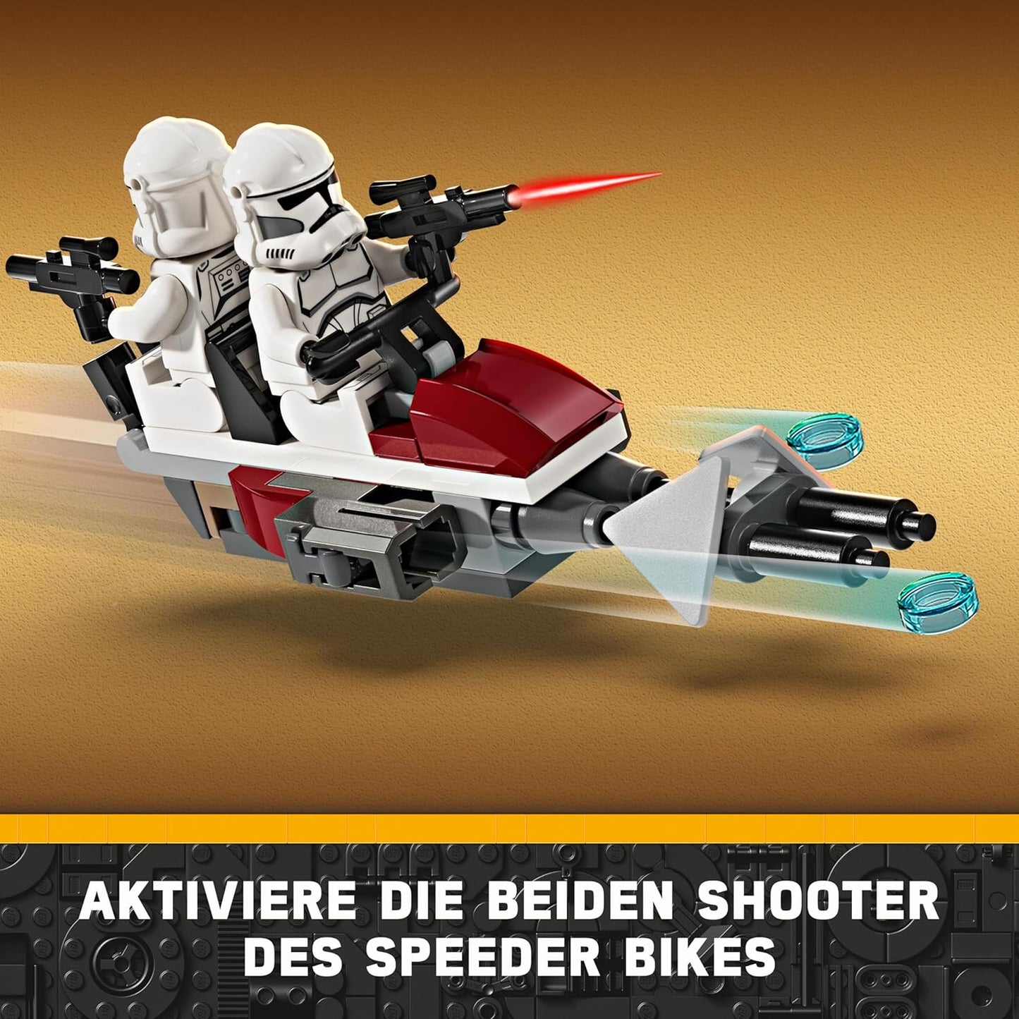 LEGO Star Wars Clone Trooper & Battle Droid Battle Pack, Toy for Children with Buildable Speeder Bike, Tri-Droid Figures and Defence Posts, Gift for Boys and Girls from Age 7 and Up, 75372