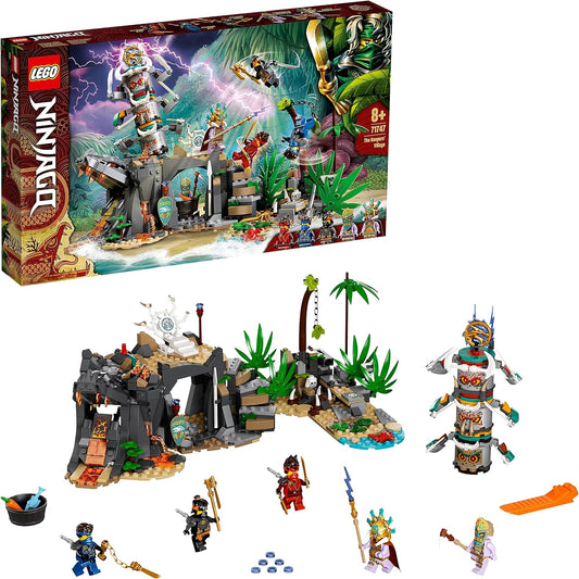 LEGO 71747 Ninjago The Village of the Guardians Construction Set, with Ninja Cole, Jay and Kai Mini Figures, Toy from 8 Years