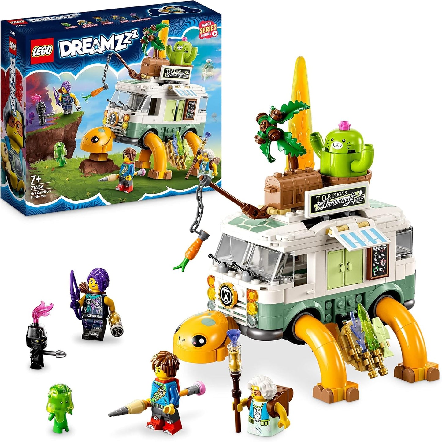 LEGO DREAMZzz 2-in-1 Mrs. Castillos Turtle Bus Build the RV Toy from the TV Show in 2 Ways with Figures Mateo, Zoey and Z-Blob, Toy for Girls and Boys from 7 Years 71456