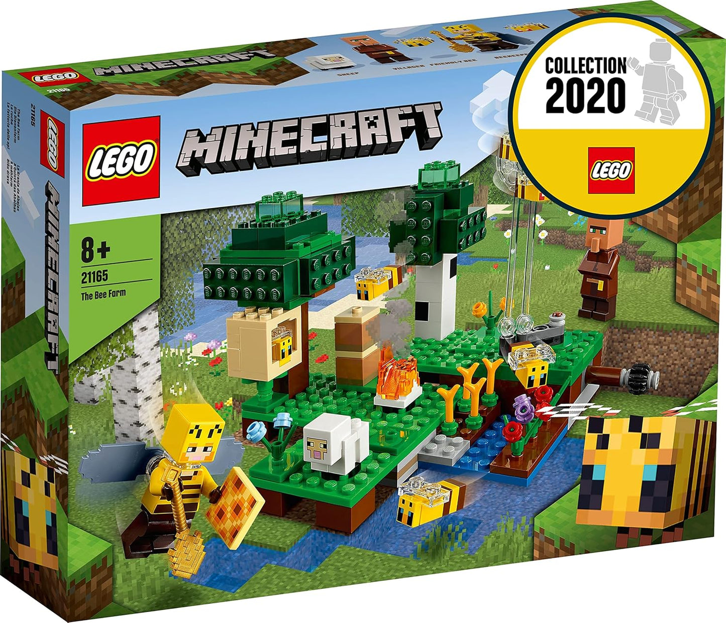 LEGO 21165 Minecraft The Bee Farm Construction Kit with Beekeeper and Sheep Figure, Toys for Boys and Girls from 8 Years