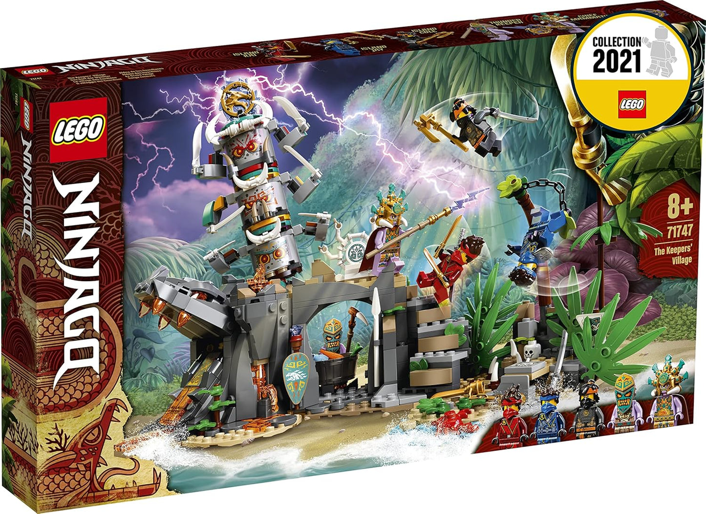 LEGO 71747 Ninjago The Village of the Guardians Construction Set, with Ninja Cole, Jay and Kai Mini Figures, Toy from 8 Years