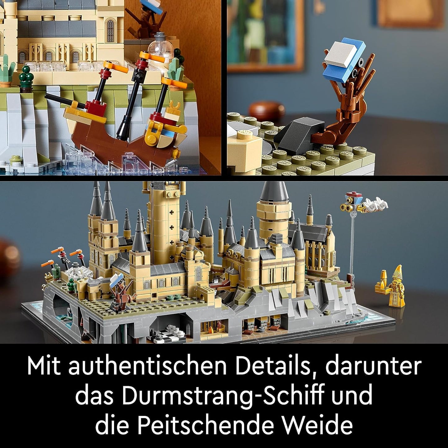 LEGO Harry Potter Hogwarts Castle with Castle Grounds Large Set for Adults Including Famous Places: Astronomy Tower, Great Hall, Chamber of Secrets etc Model Kit for Fans 76419