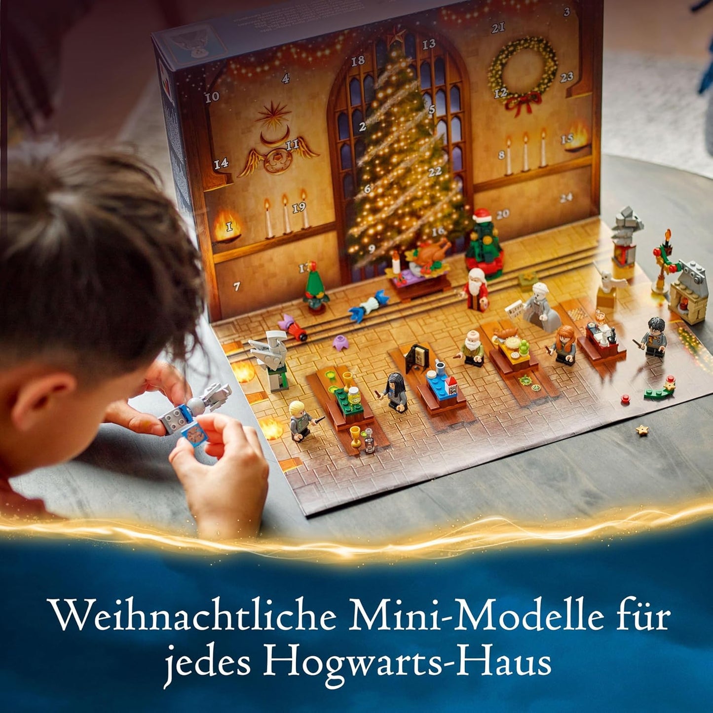 LEGO Harry Potter Advent Calendar 2024, Hogwarts Fantasy Toys for Children, Adventure Playset with 7 Mini Figures and 16 Mini Models, Pre-Christmas Gift for Girls and Boys 76438