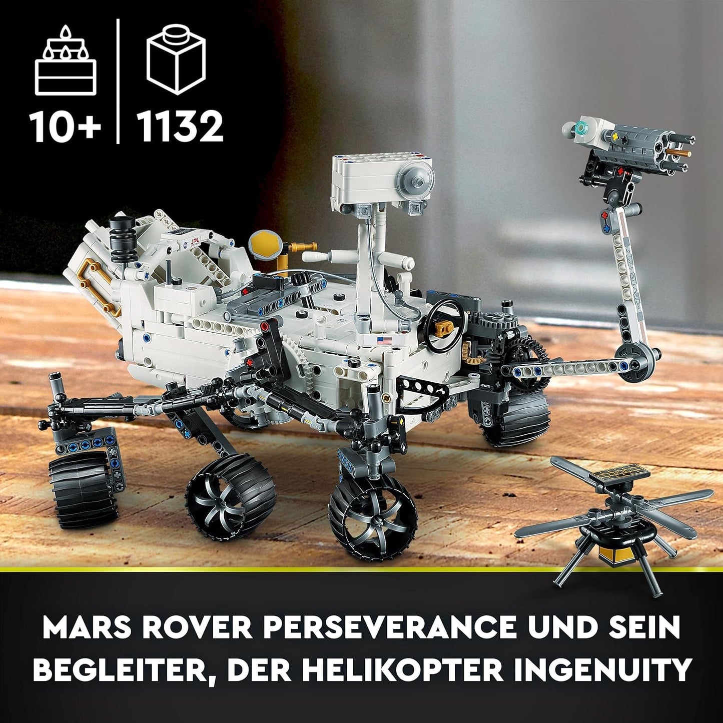 LEGO Technic NASA Mars-Rover Perserverance Weltraum Spielzeug Set mit AR-App, Wissenschafts-Spielzeug zum Bauen für Mädchen und Jungen ab 10 Jahren 42158