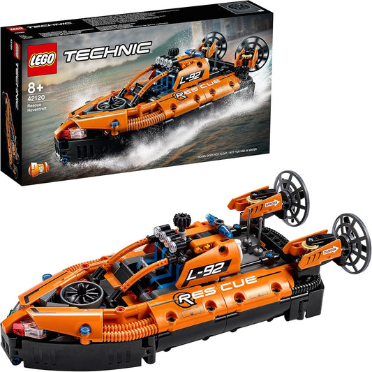 LEGO 42120 Technic Air Cushion Boat for Rescue Operations, 2-in-1 Model, Construction Kit for Boys and Girls, Toy from 8 Years