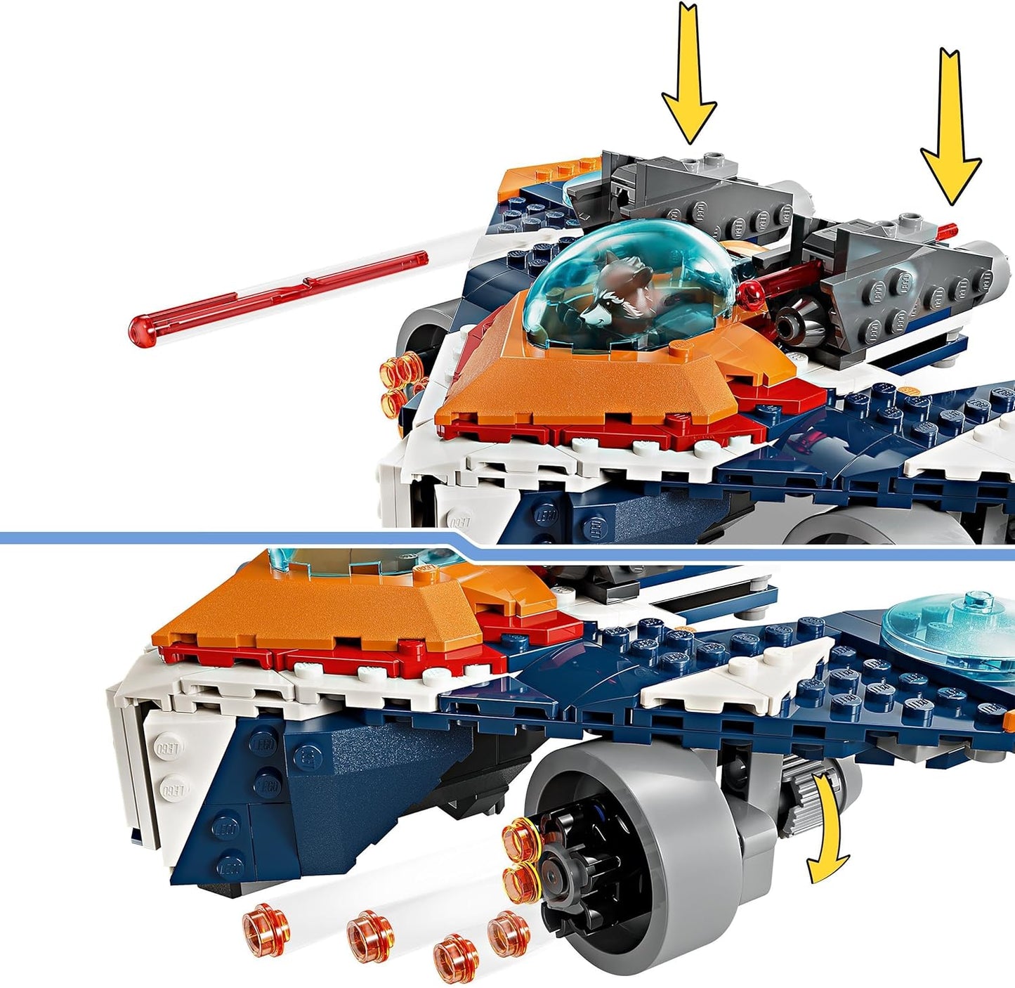 LEGO Marvel Rockets Spaceship vs. Ronan Set with Buildable Spaceship, Superhero Toy from Guardians of The Galaxy with Figures, Gift for Boys and Girls from 8 Years 76278