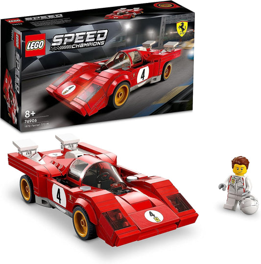 LEGO Speed Champions 1970 Ferrari 512 M Model Car Kit, Toy Car, Racing Car for Children, 2022 Collection 76906