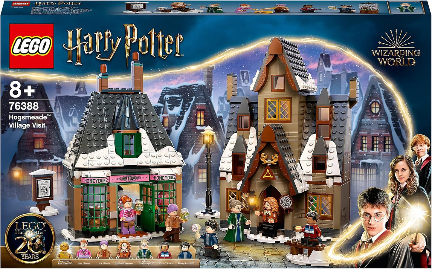 LEGO 76388 Harry Potter Hogsmeade Visit, Toy for Ages 8 and Above, Set for 20th Anniversary with a Golden Mini-Figure