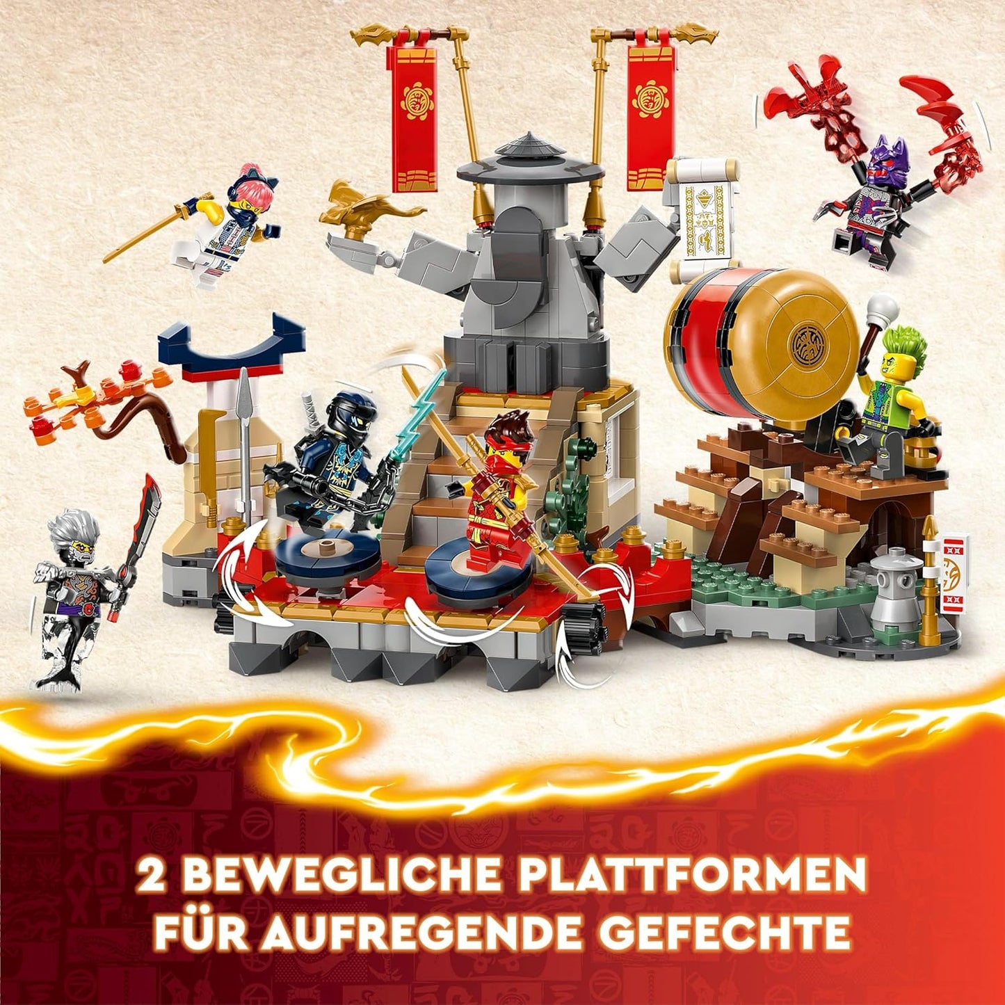 LEGO Ninjago Tournament Arena Adventure Toy for Children, Ninja Playset with 6 Mini Figures, Collectible Building Set, Birthday Gift for Boys and Girls from 7 Years 71818