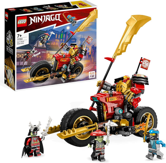 LEGO 71783 Ninjago Kais Mech Bike EVO, Upgradable Ninja Motorcycle Toy with 2 Mini Figures - Kai and a Skeleton Warrior for Children from 7 Years