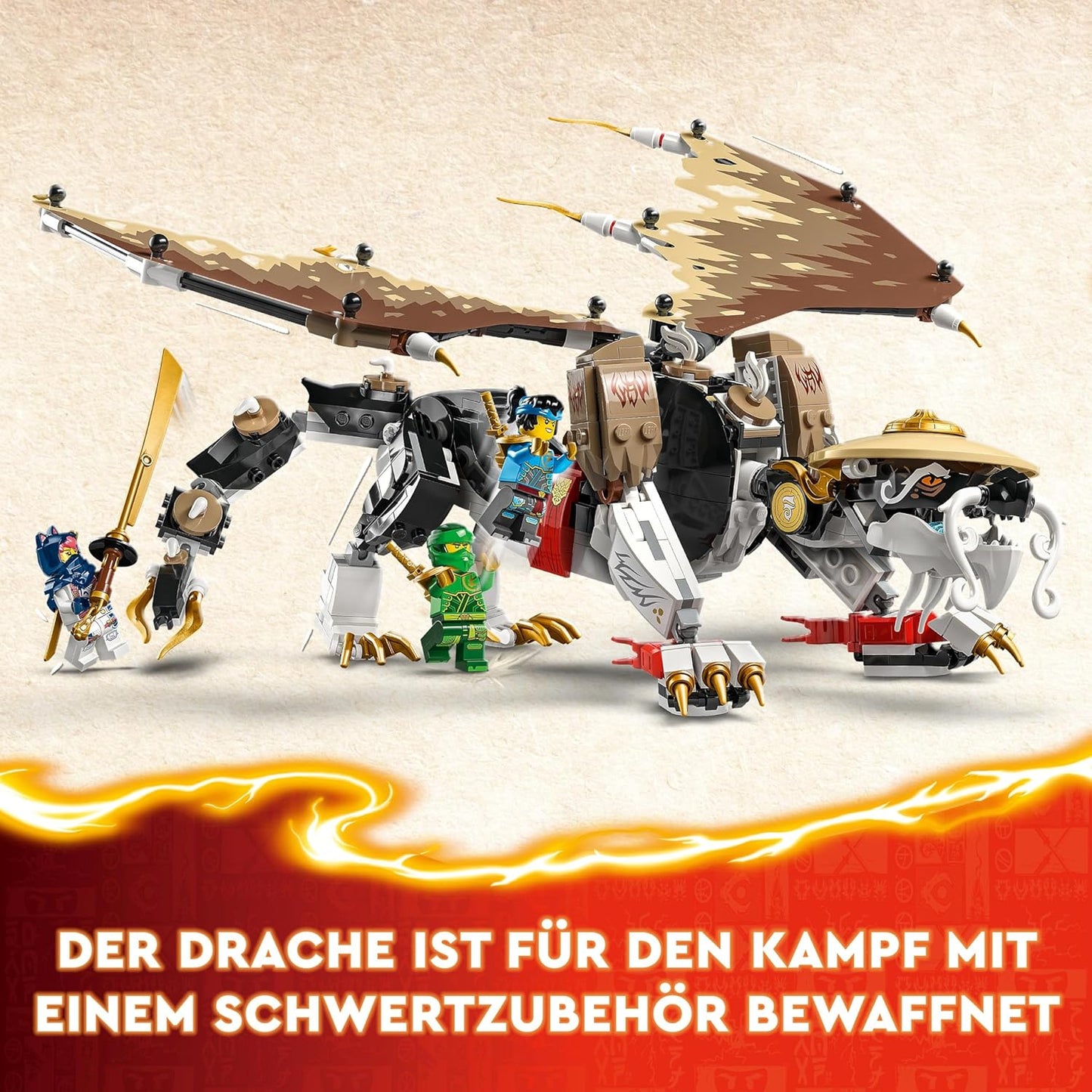 LEGO Ninjago Egalt the Master Dragon, Ninja Set with Dragon Toy and 5 Figures Including Lloyd and NYA, Dragon Master, Gift for Boys and Girls from 8 Years 71809