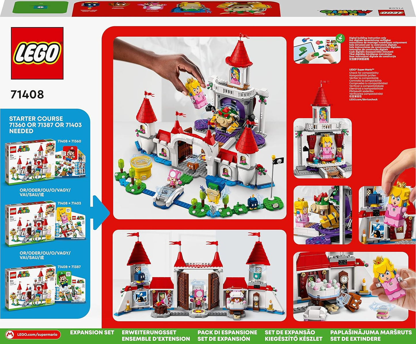 LEGO Super Mario Mushroom Palace - Expansion Set, Toy to Combine with Starter Set, Time Block with Bowser, Ludwig, Toadette and Gumba Figure, Gift for Boys and Girls 71408