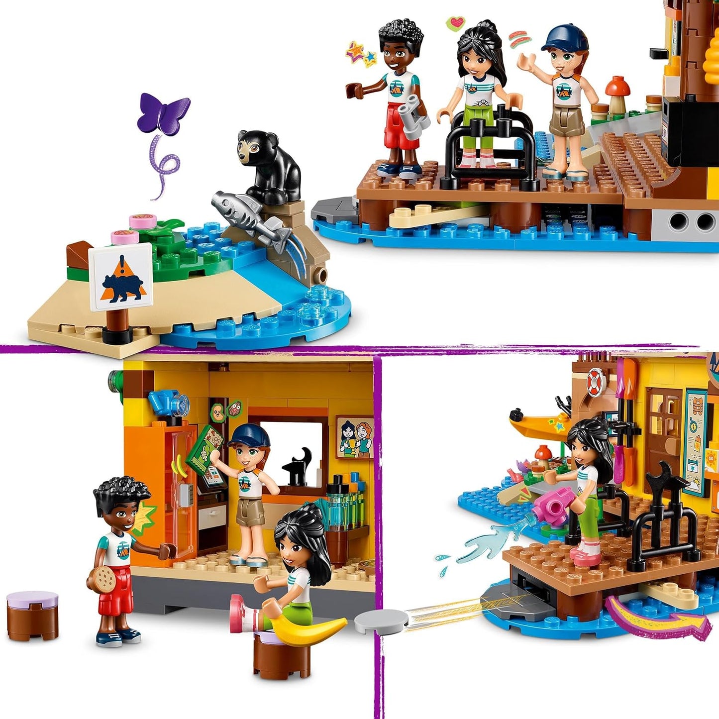 LEGO Friends Adventure Camp with Kayak, Building Toy for Role Play, Gift Idea for Girls and Boys from 7 Years, Set of 3 Toy Figures and a Bear, Camping Toy 42626