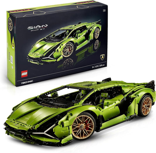 Lego Technic Lamborghini Sián FKP 37 Racing Car, Model Kit for Adults, Birthday Gift Idea for Men or Women, Collector's Item for Exhibition as Home or Office Decoration, Model Car 42115